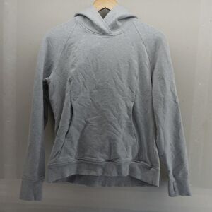 Lululemon Scuba Pullover Hoodie Heathered Core Ultra Light Grey Size 6 EUC